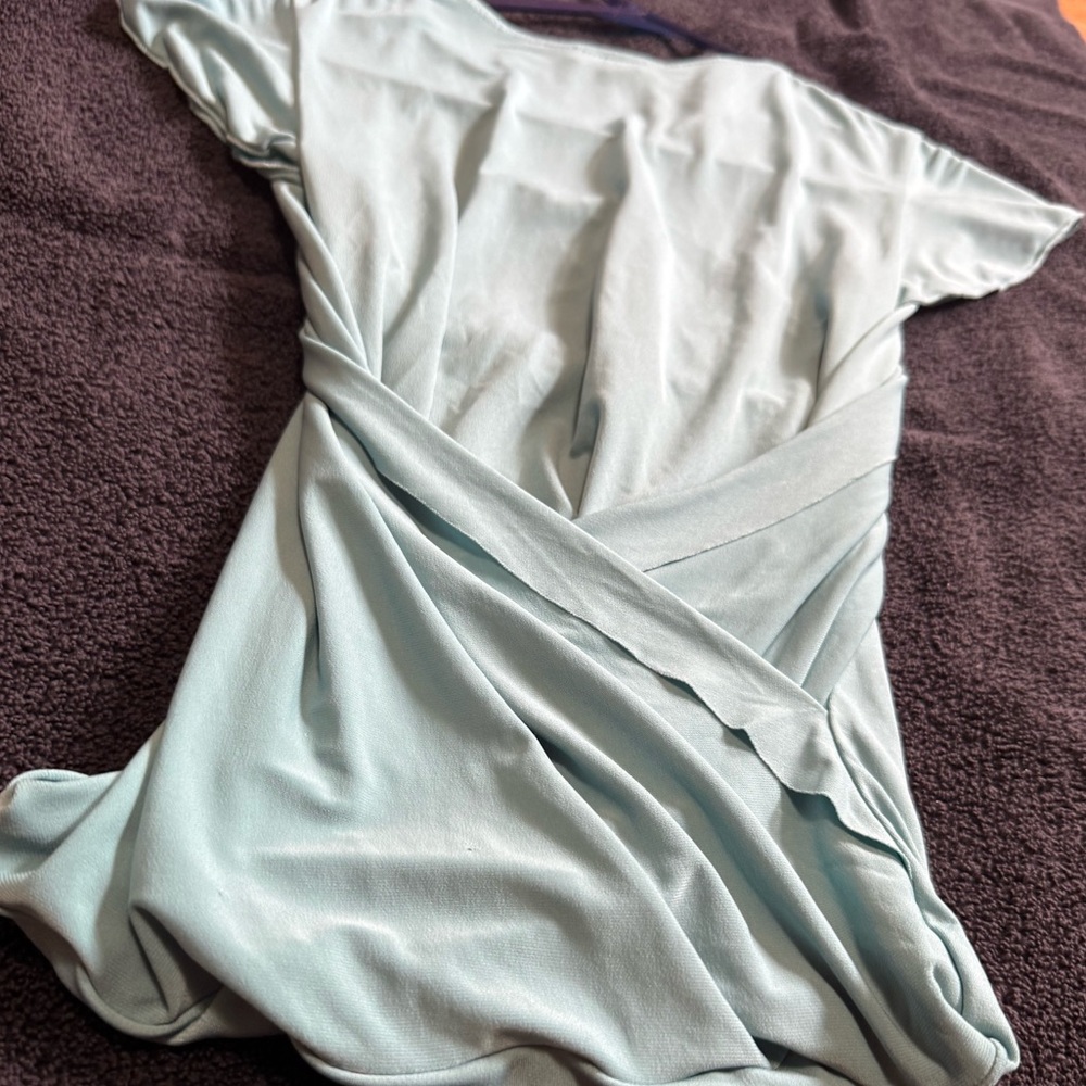 Y2K A. Byer Teal Women's Blouse with Ring Detail - Picture 6 of 7